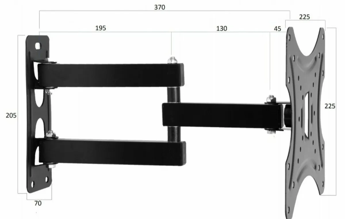 TV Wall Mount Bracket Tilt Swivel 10-42" TV - Image 4