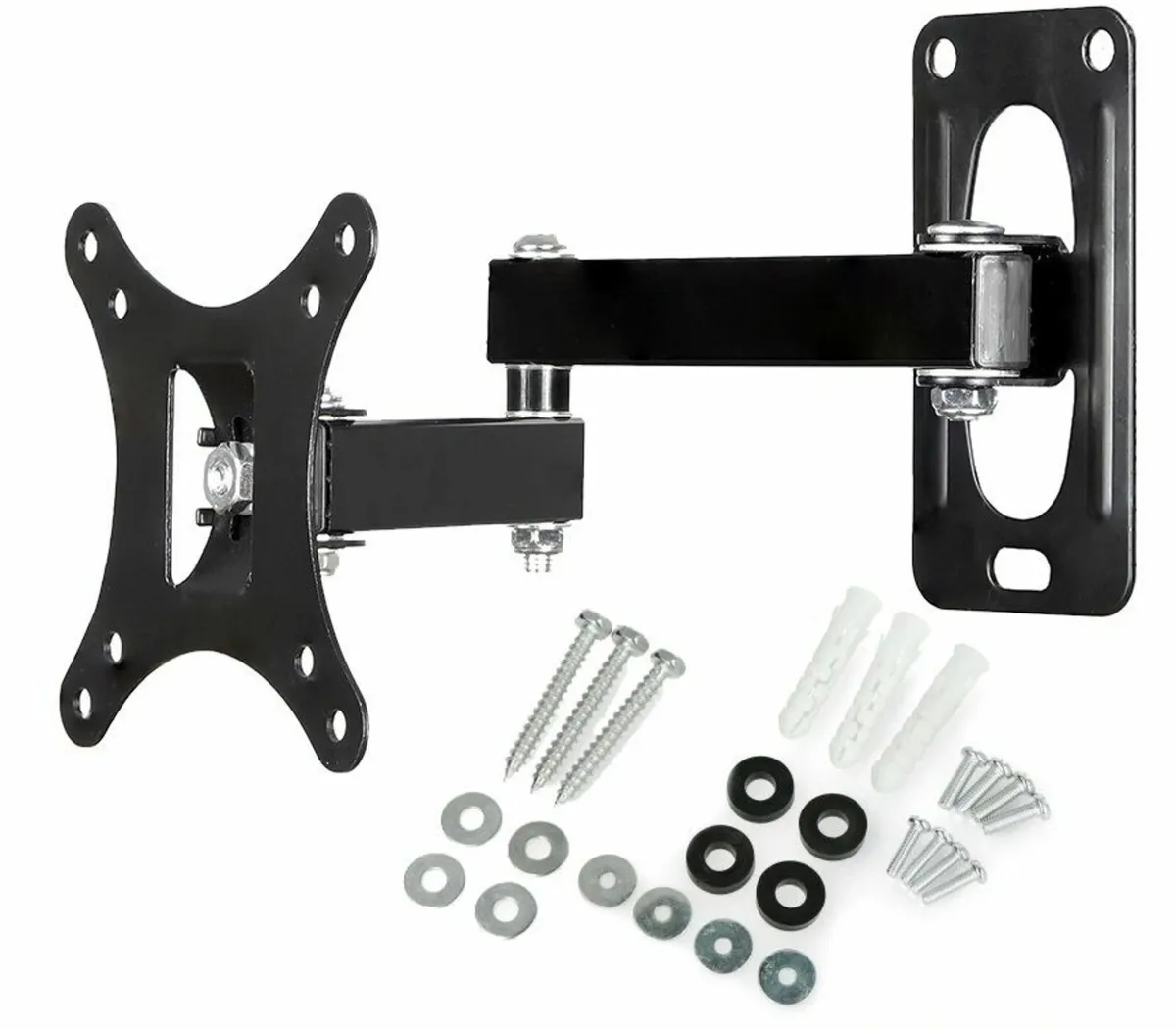 TV Monitor Wall Mount Bracket Tilt Swivel 13-27" - Image 4