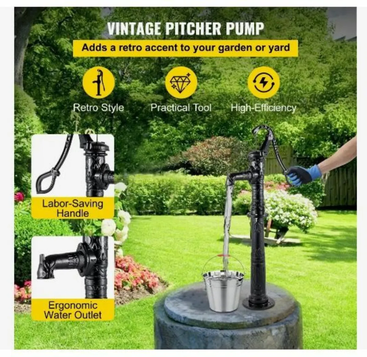 Hand Water Pump with Stand - Image 2