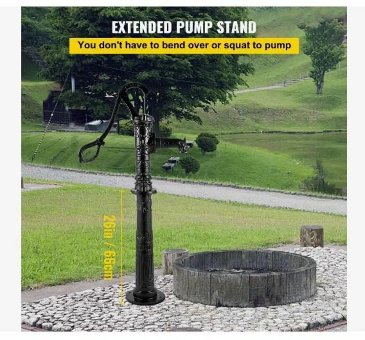 Hand Water Pump with Stand - Image 3