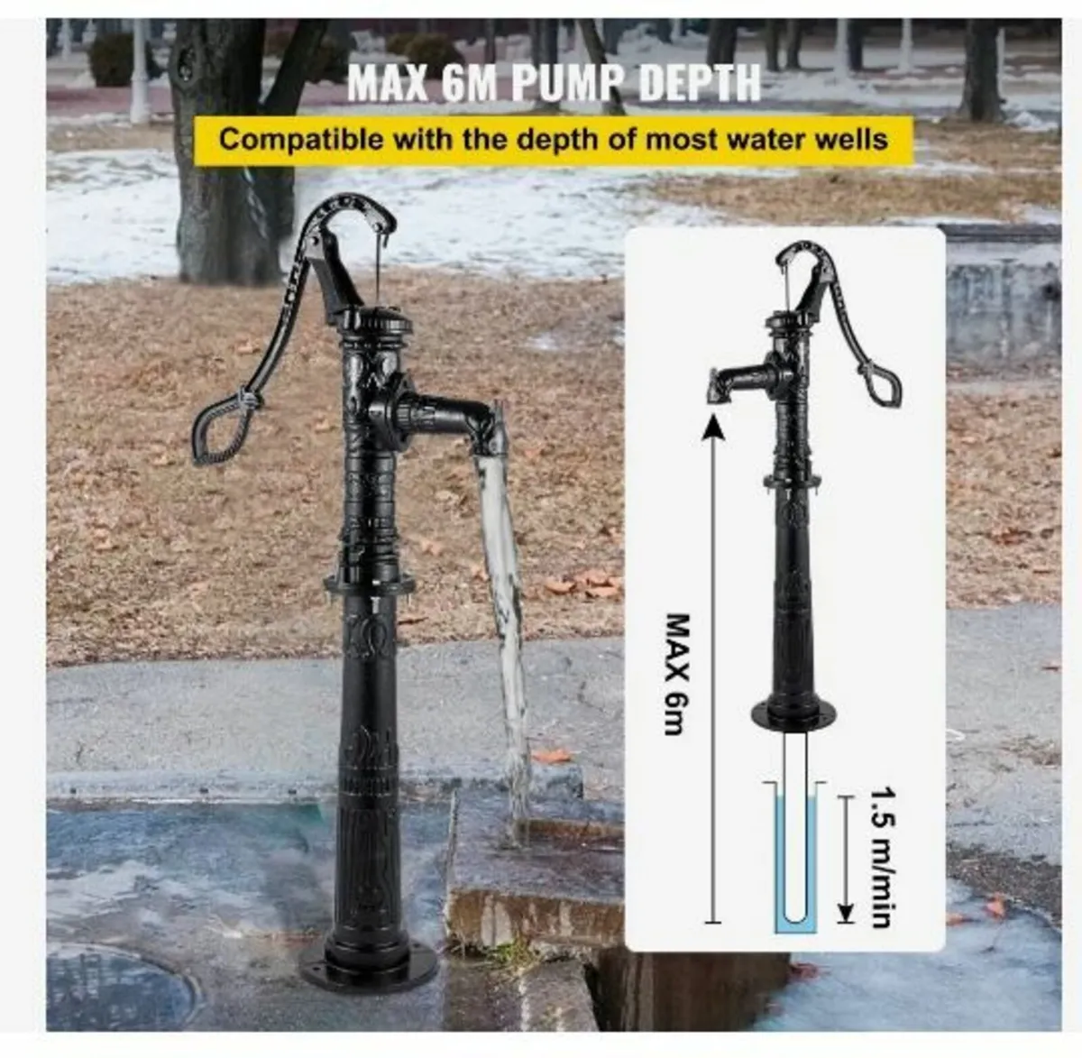 Hand Water Pump with Stand - Image 4
