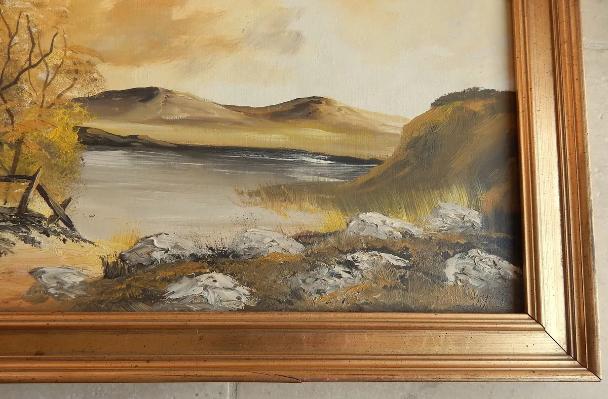 Large Signed Oil on Canvas Painting - Image 4