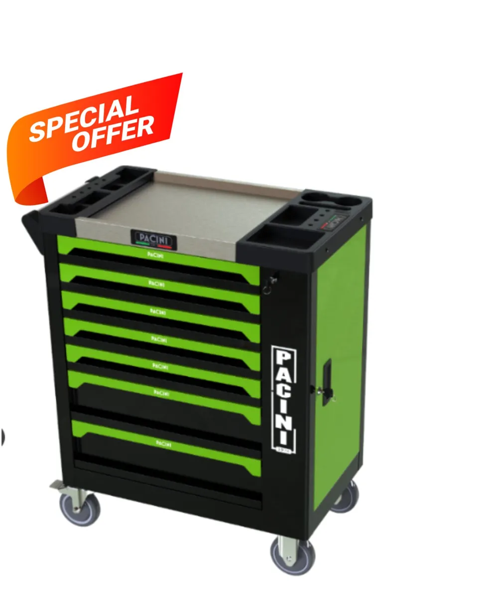 7 Drawer Tool Chest On Strong Castor Wheels & Comp - Image 1