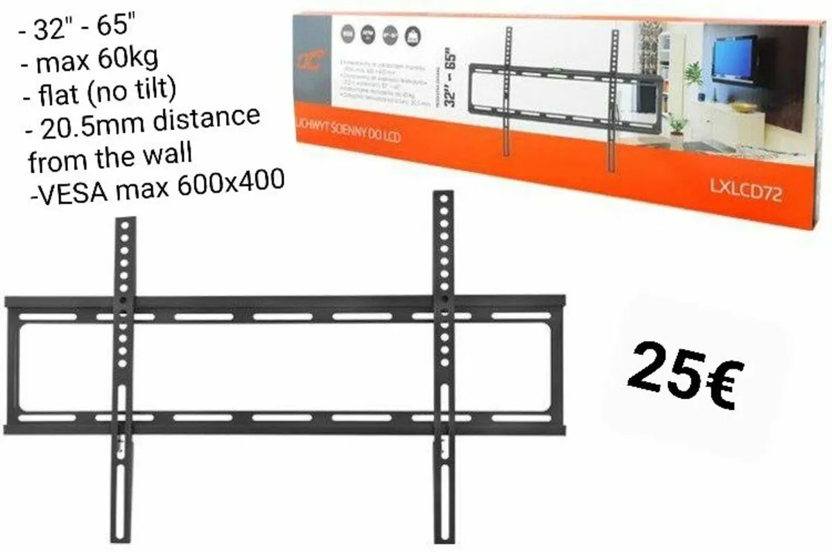 Tv Wall Mount Bracket Flat Fixed 32''-65'' - Image 1