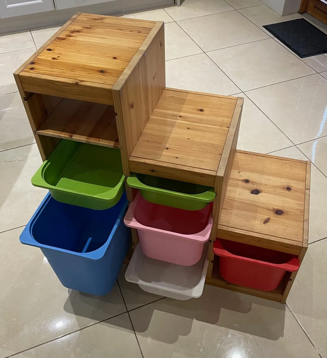 IKEA Solid Wood Storage Units. Ideal Playroom Set - Image 2