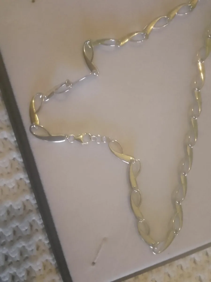 Stg silver lucy Q designer infinity necklace 18 " - Image 3