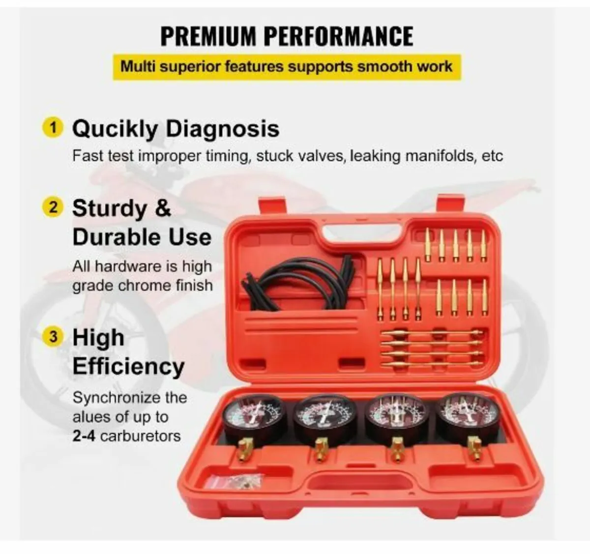 Fuel Vacuum Carburetor Synchronize Tool Kit - Image 4