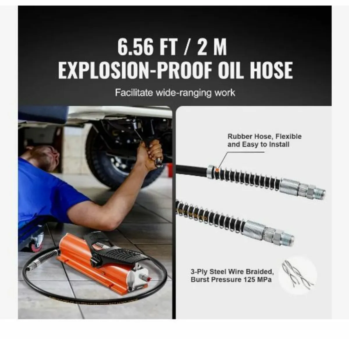 689 bar(10,000PSI) Air Hydraulic Pump - Image 3