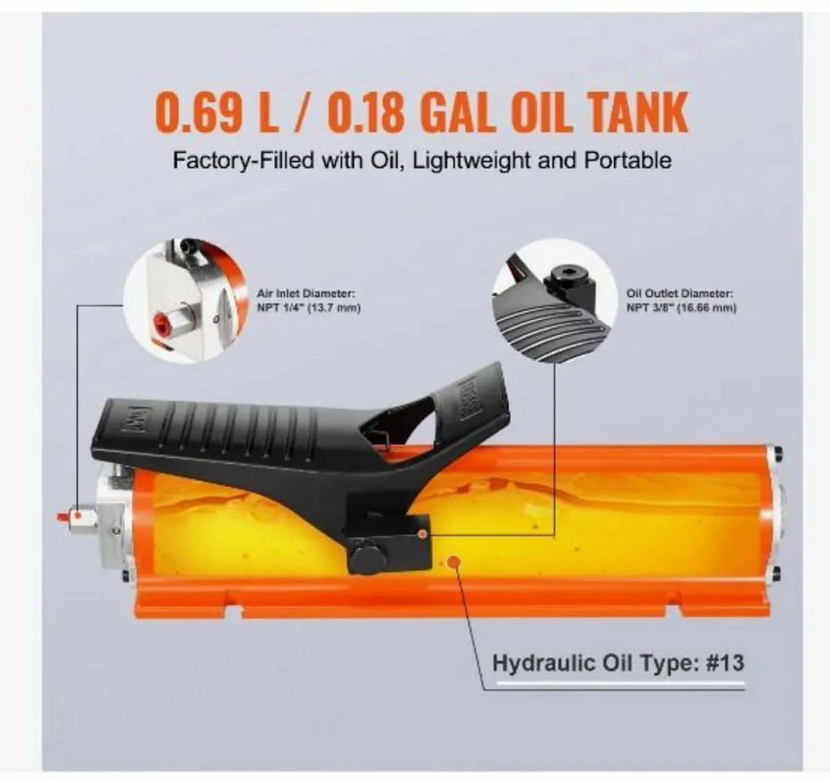 689 bar(10,000PSI) Air Hydraulic Pump - Image 4