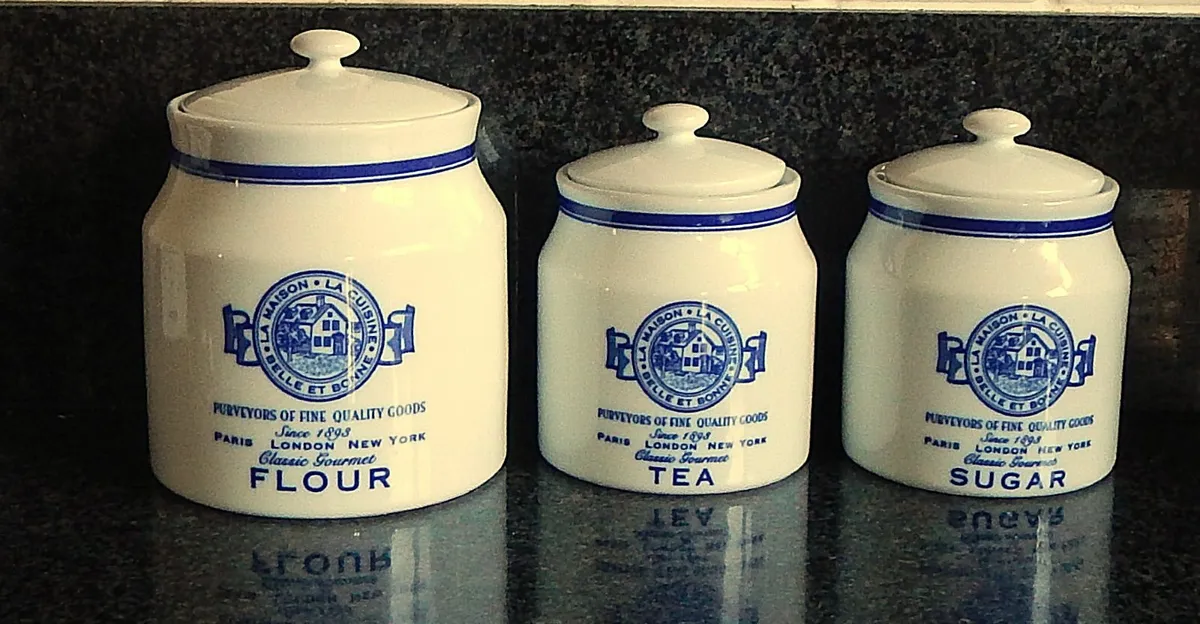 Set of Oakdale Porcelain Storage Jars - Image 1