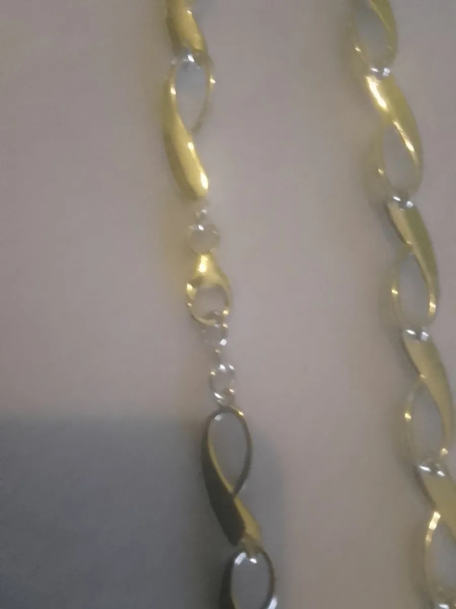 Stg silver lucy Q designer infinity necklace 18 " - Image 1