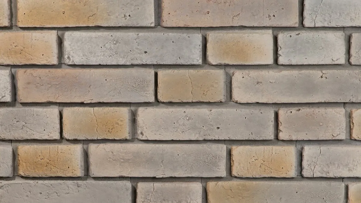 Monsanto Grey-Beige Brick Tile With Grey Joint - Image 2