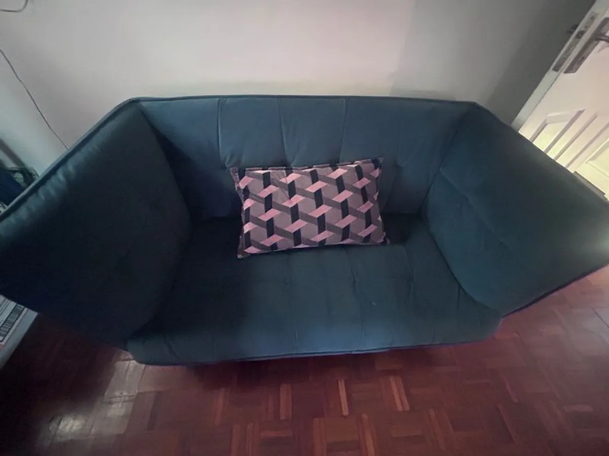 Two Seater Navy Couch - Image 3