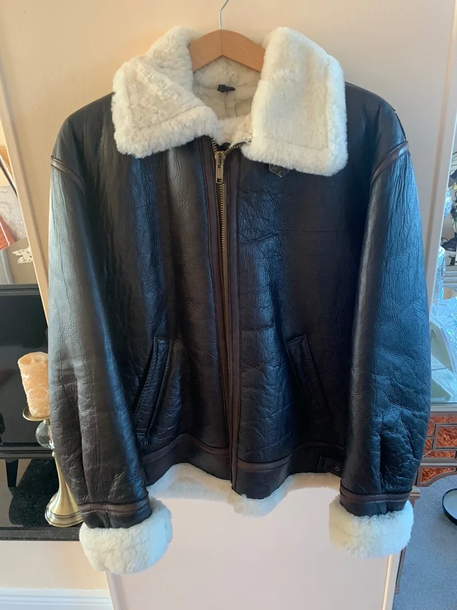 Leather Aviator Jacket - Image 1