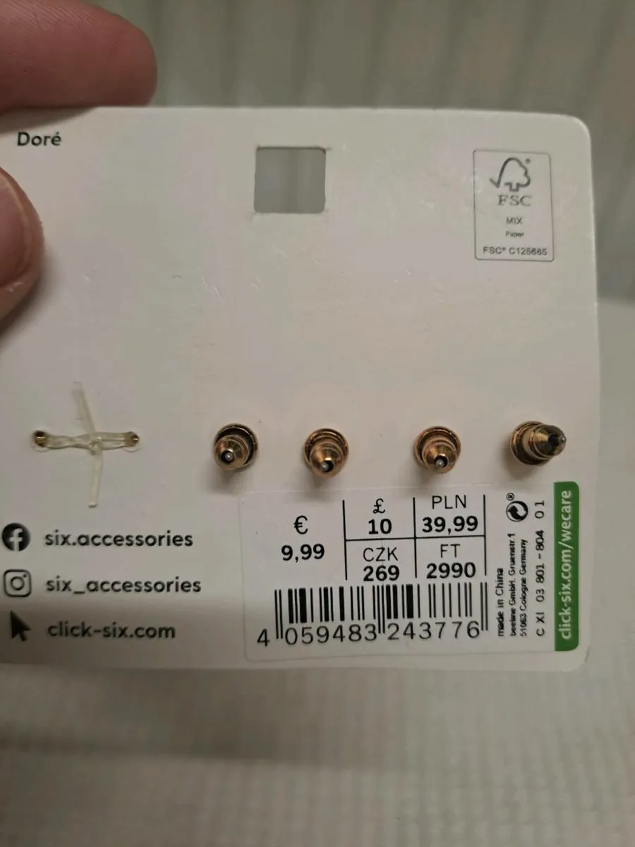 Gold plated earrings - Image 3