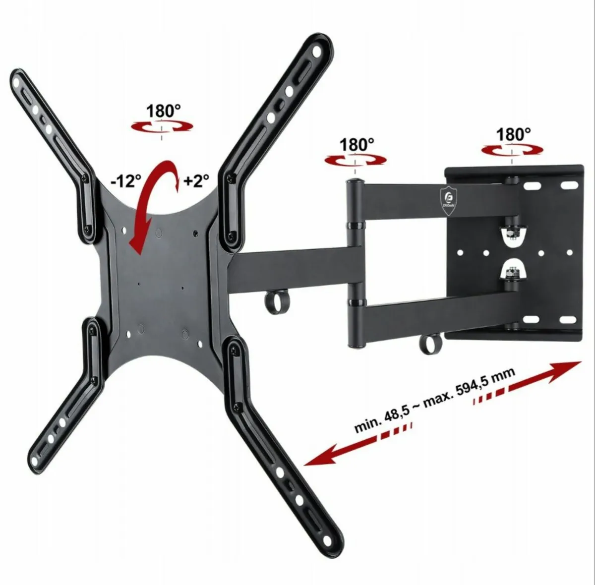 TV Wall Mount Bracket Tilt Swivel Long Arm 23"-55" - Image 2