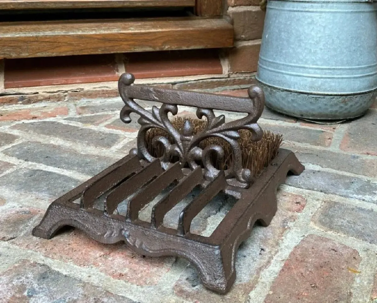 Cast Iron Boot Scrapper and Brush NEW - Image 2