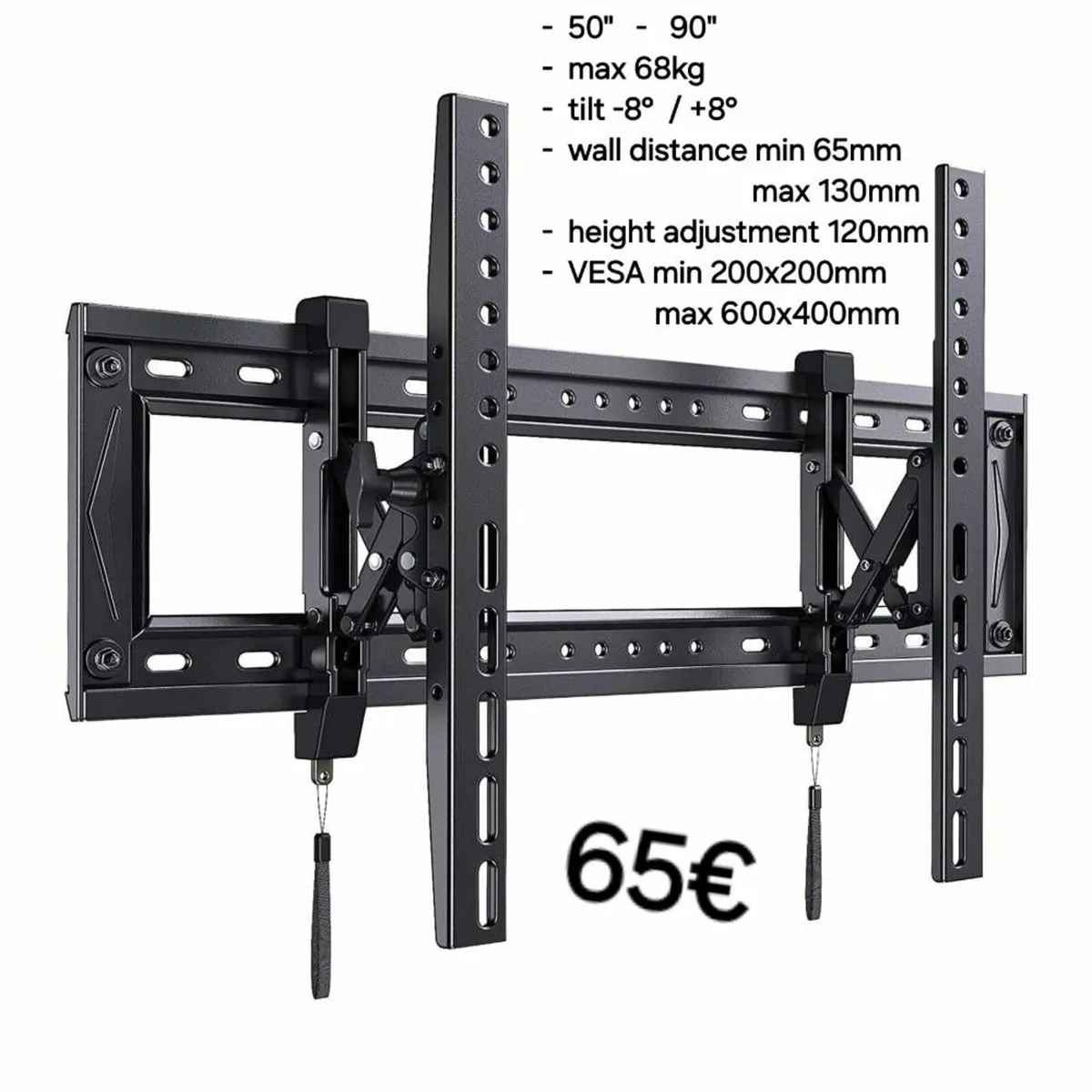 Tv Wall Mount Bracket Flat Tilt Pull Out 50-90" - Image 2