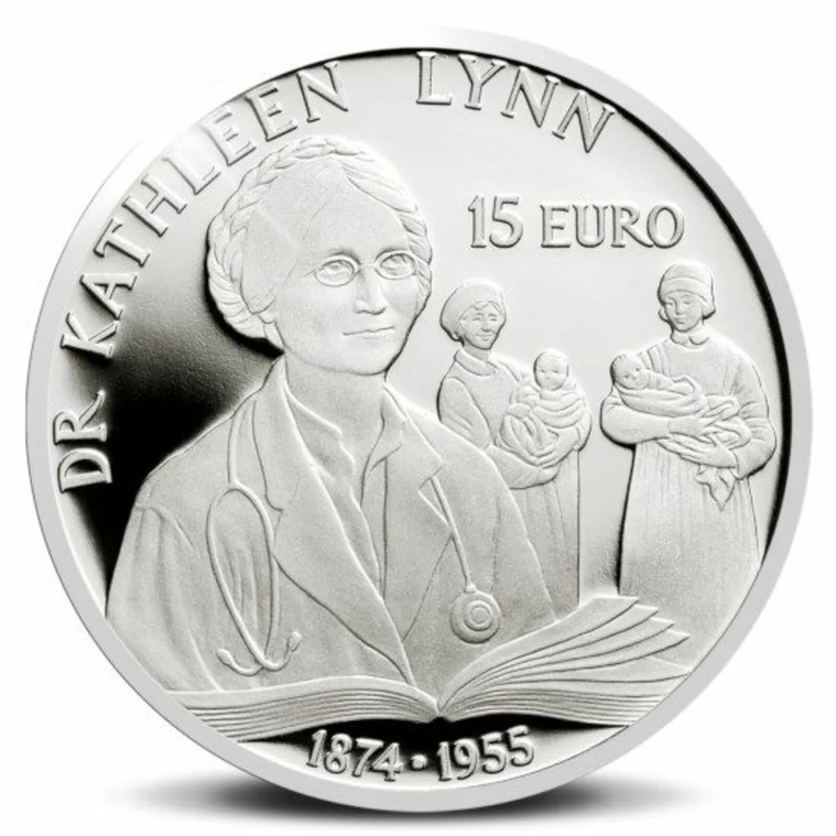 Dr Kathleen Lynn €15 Irish Proof Coin 2022 - Image 1
