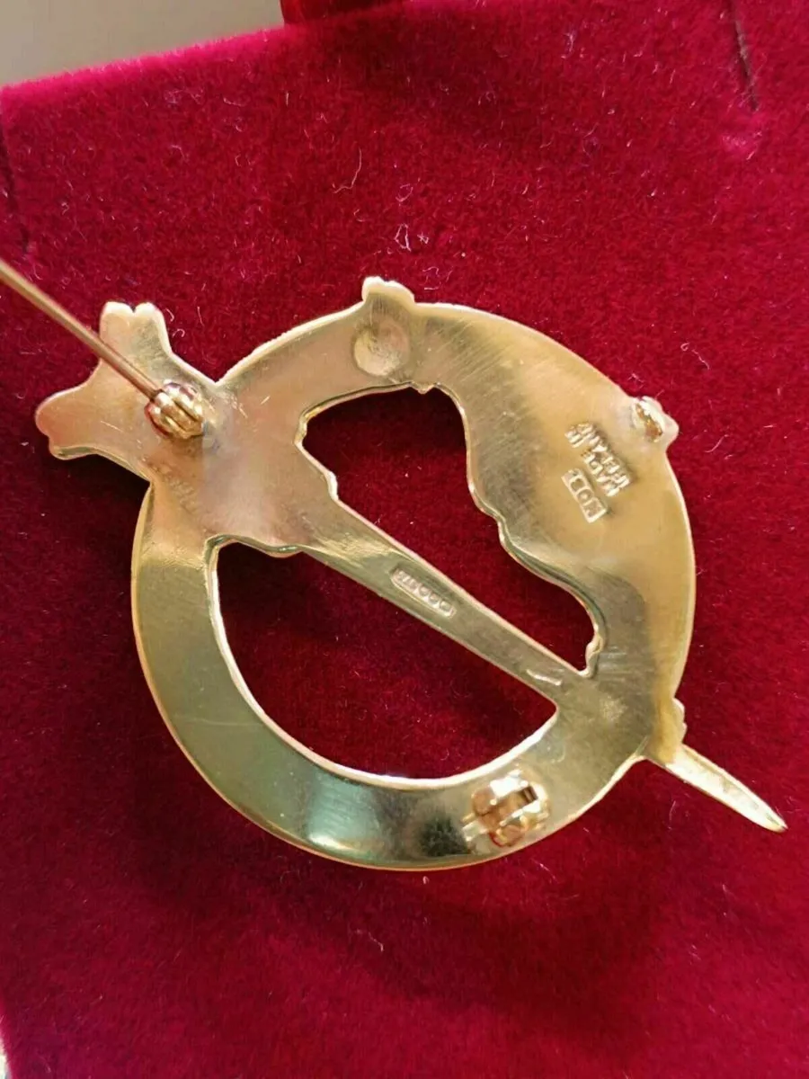 9k Gold Celtic Tara Design Brooch , Irish Made - Image 4