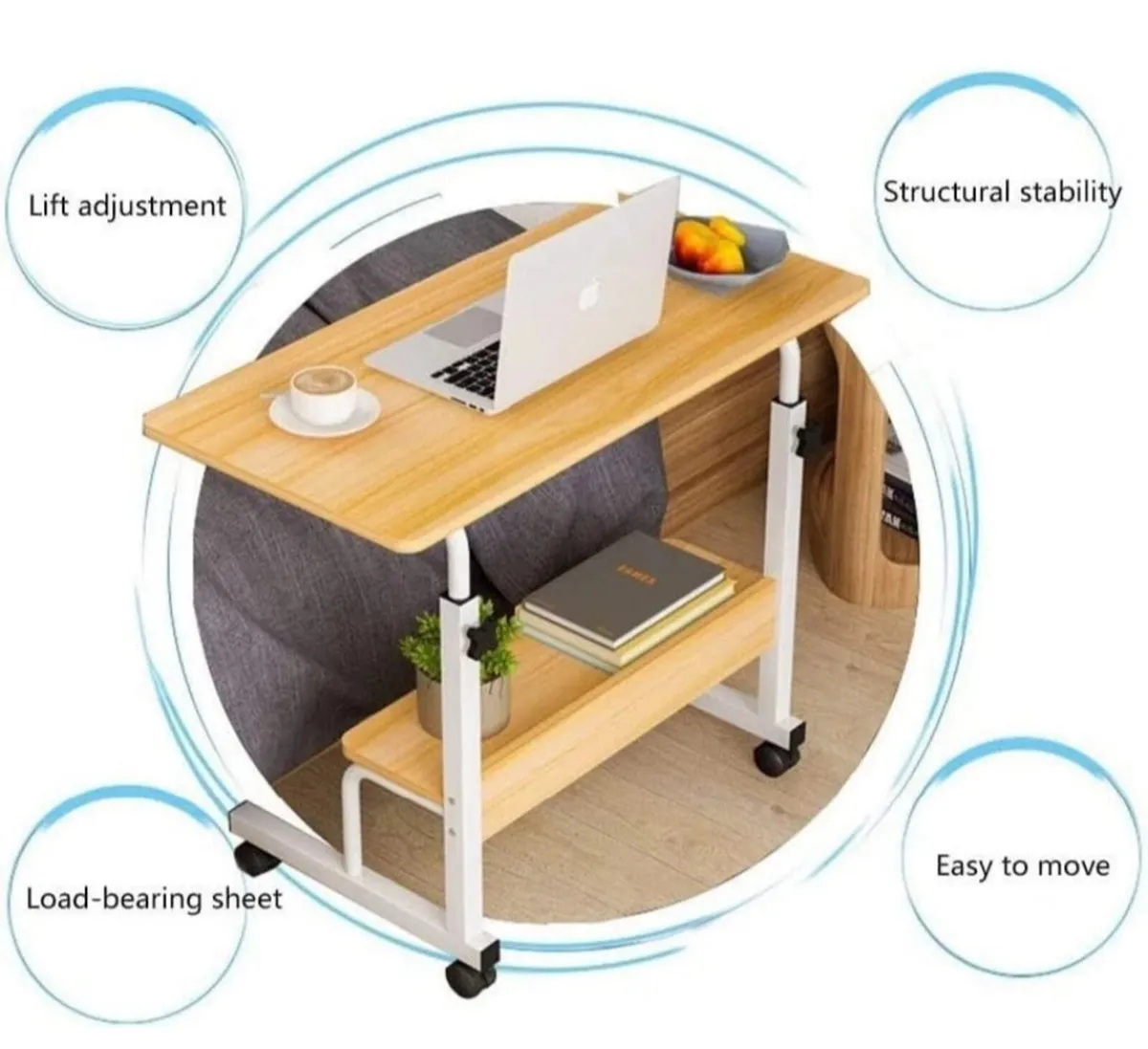 Height Adjustable Overbed Table - Image 4