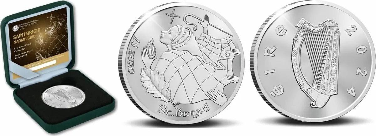 Ireland 15 Euro Silver Proof Coin 2024 St. Brigid - Image 1