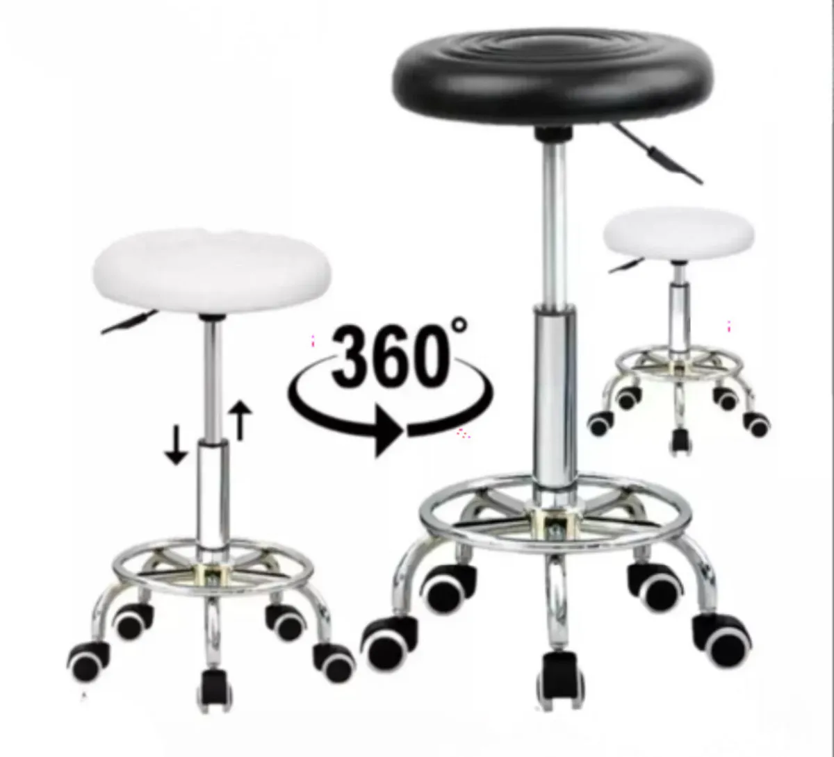 Salon Stool Lift Swivel Choice of Colours NEW - Image 2