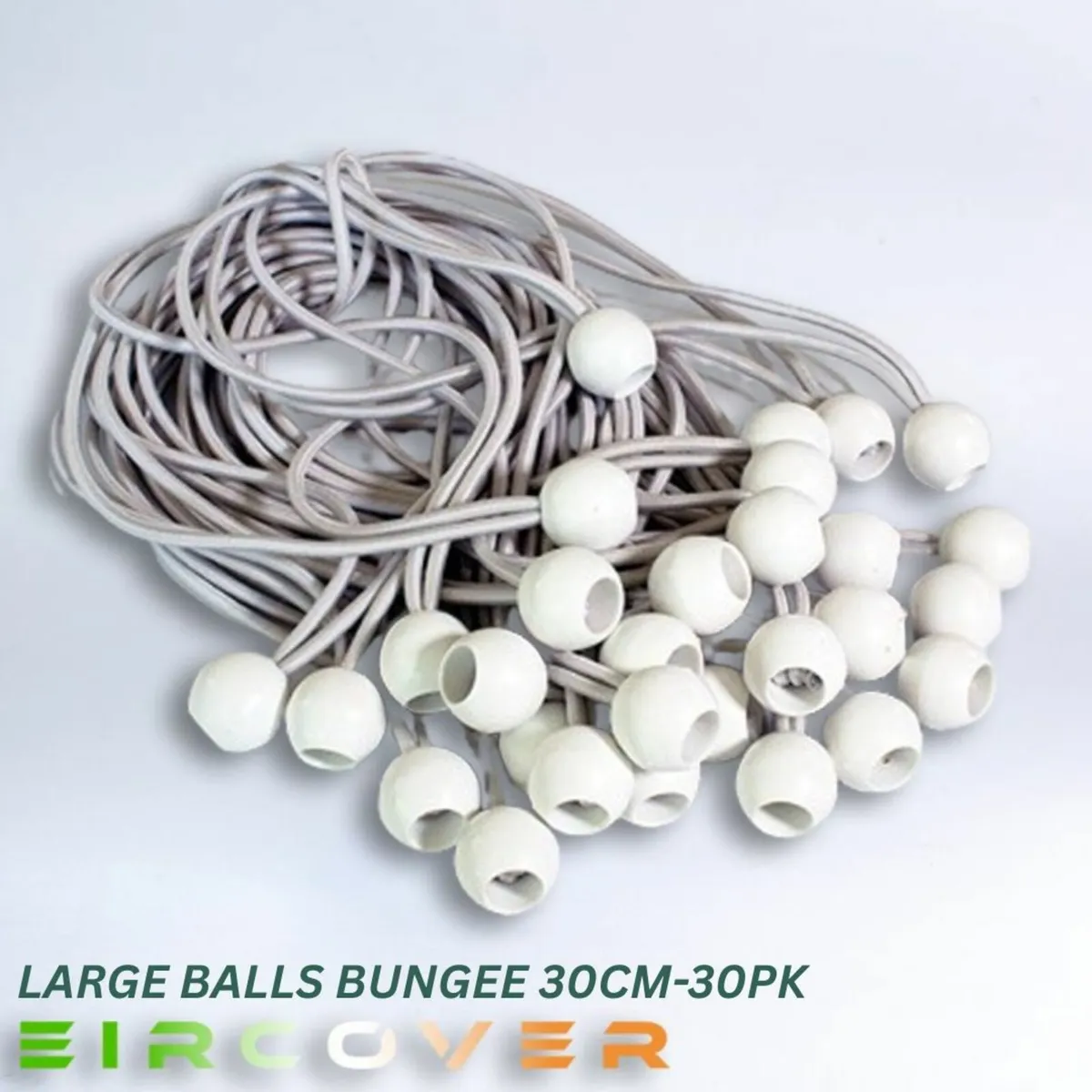 Large white bungee ball ties,30cm ( 30 pk ) - Image 3