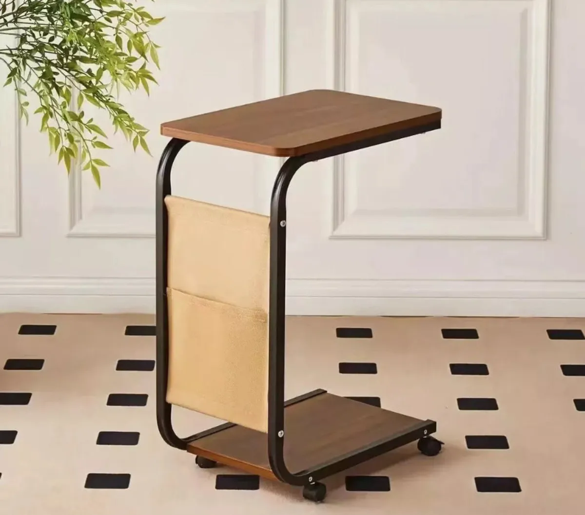 C Shaped Side End Compact Coffee Table NEW - Image 3