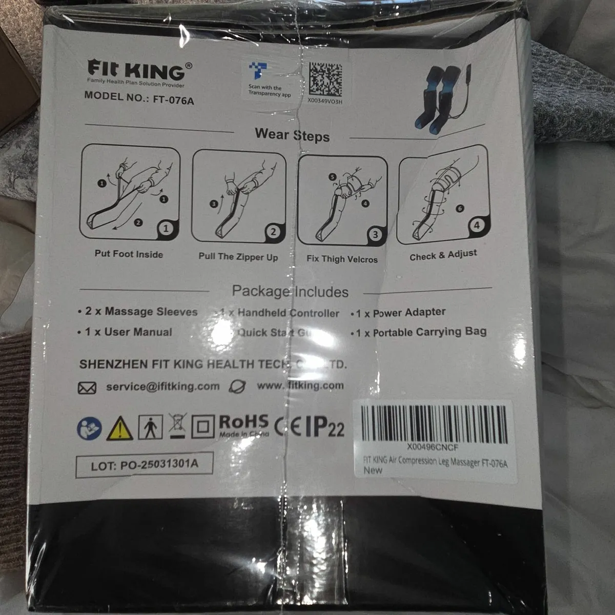 Air Compression Leg Massager with Heat - Image 3