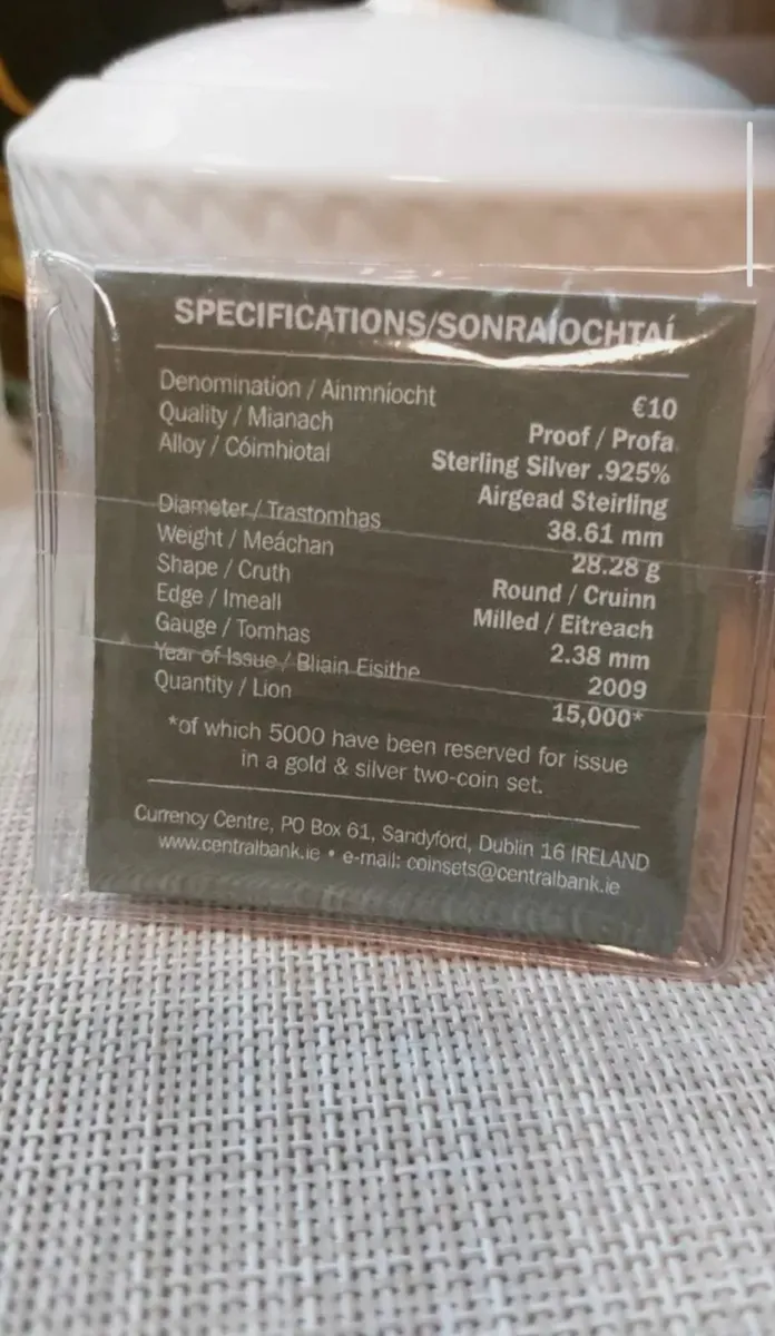 10 EURO SILVER PROOF COIN 2009. PLOUGHMAN IN CAPSU - Image 3