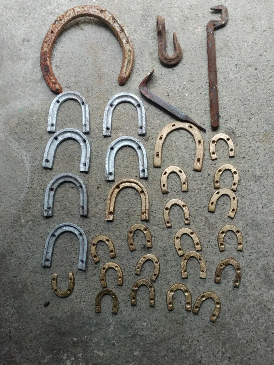 Vintage metal shoes and bits