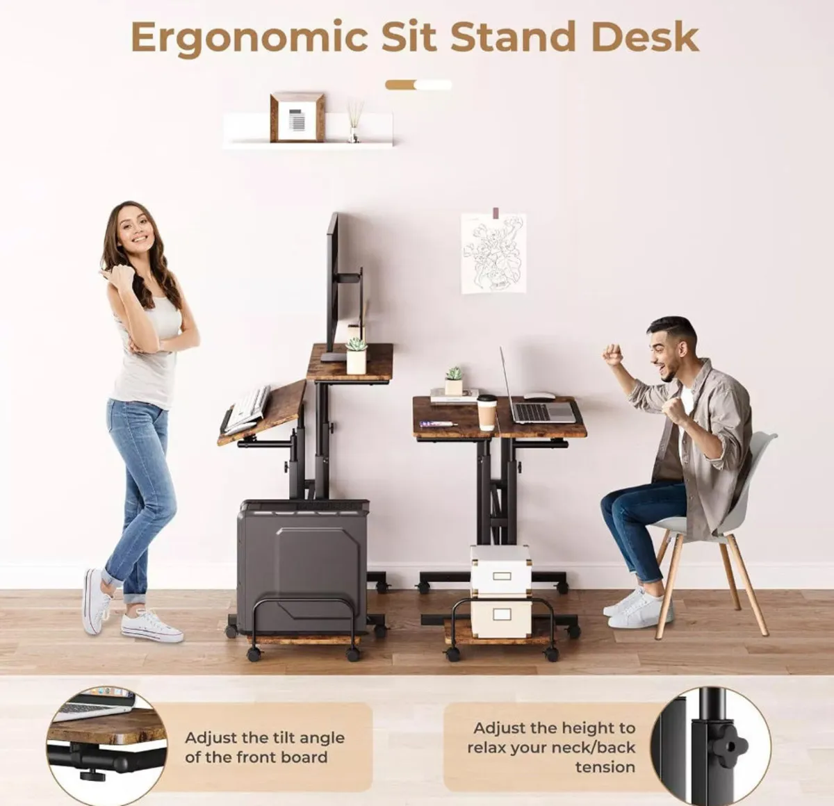NEW Standing / Sitting Desk Height Adjustable - Image 1