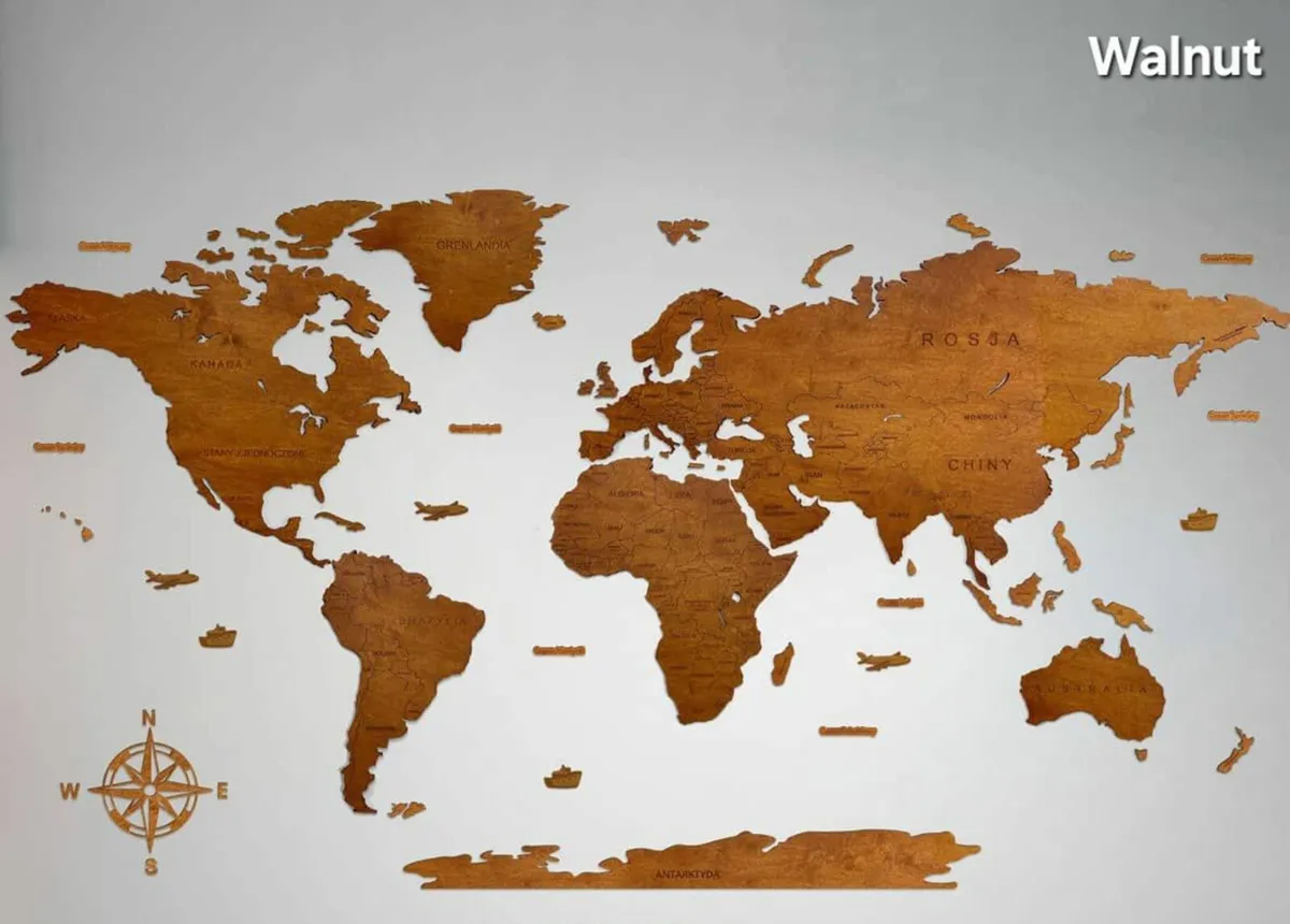 2D World Map of The World Classic Version - Image 3