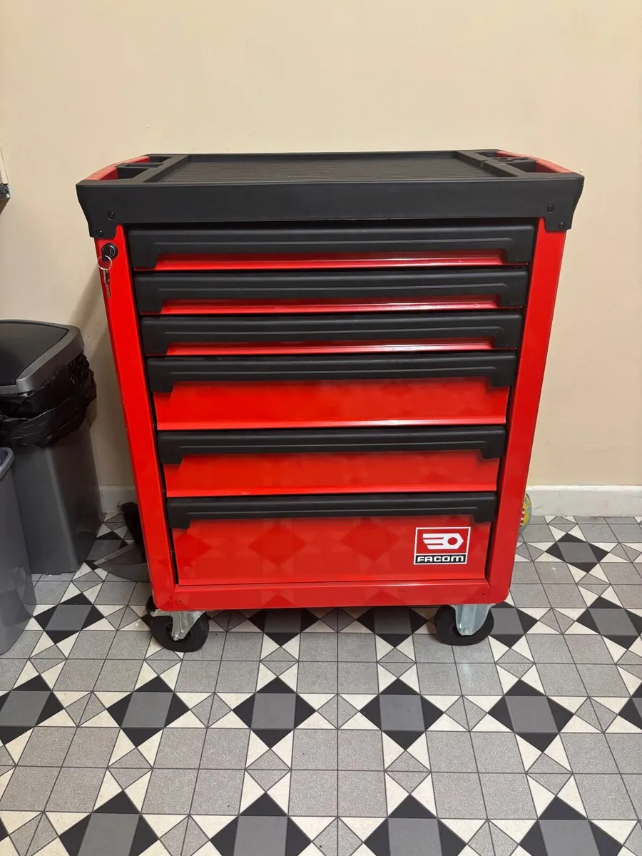 FACOM ROLL.6M3A 6 drawer Steel Wheeled Tool Trolle - Image 2