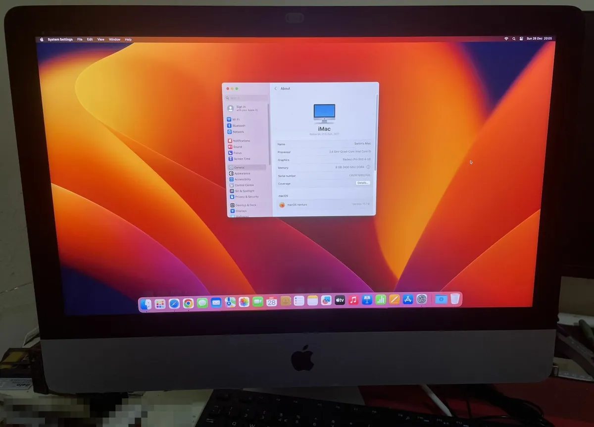 21.5" iMac, 2017, 1Tb HDD, 8GB 2400Mhz DDR4 RAM - Image 2