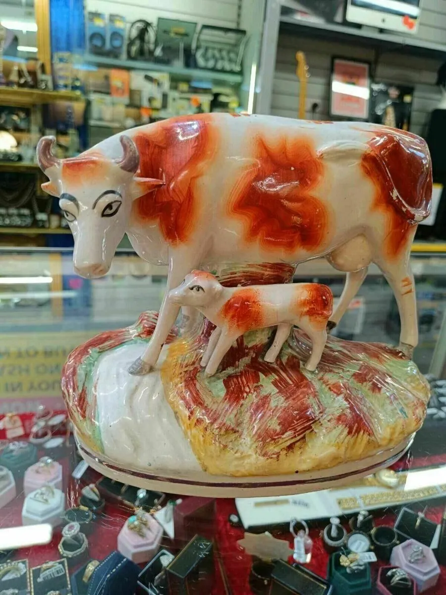 Kent Staffordshire Cow & Calf , Pair - Image 1