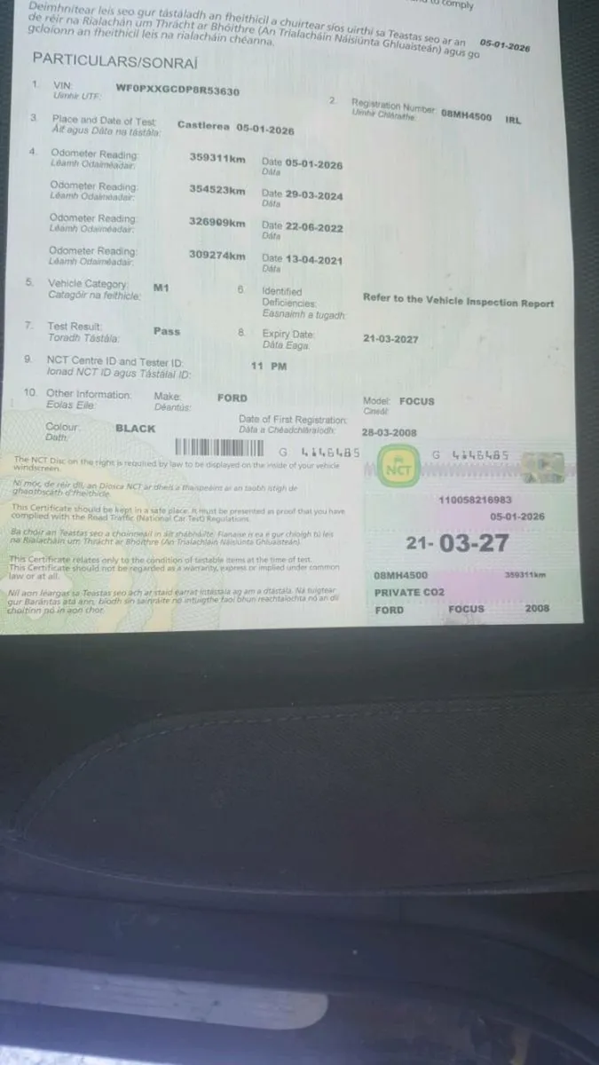 Ford focus 15months NCT - Image 4