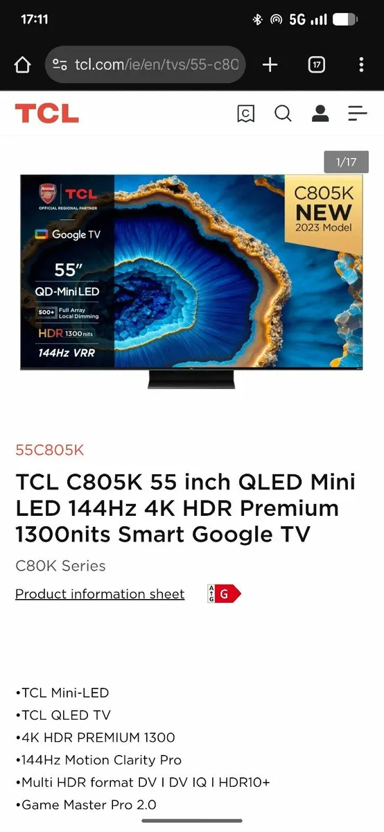 TCL Gaming TV C805K 50", 144hz, 4k, QLED - Image 3