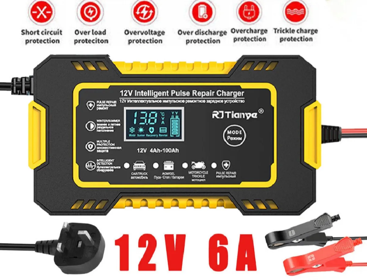 Battery Charger 12V LCD Display - Image 2