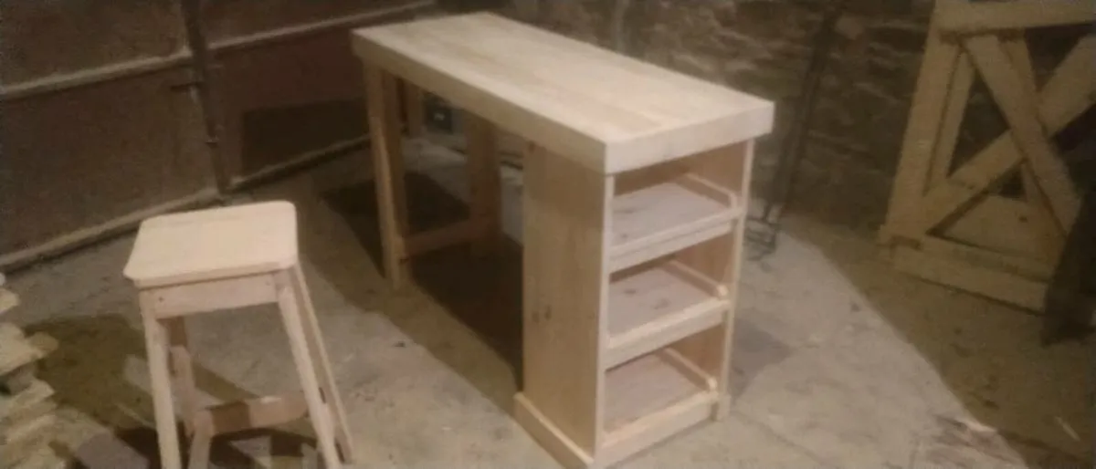 Handmade rustic space saver island - Image 1