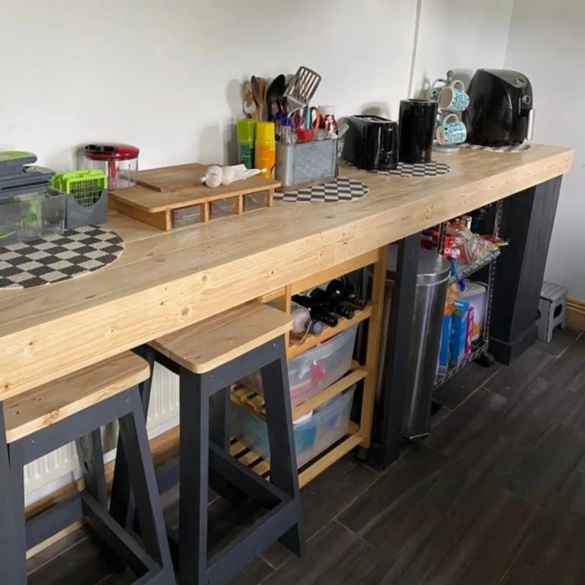 Handmade rustic space saver island - Image 4