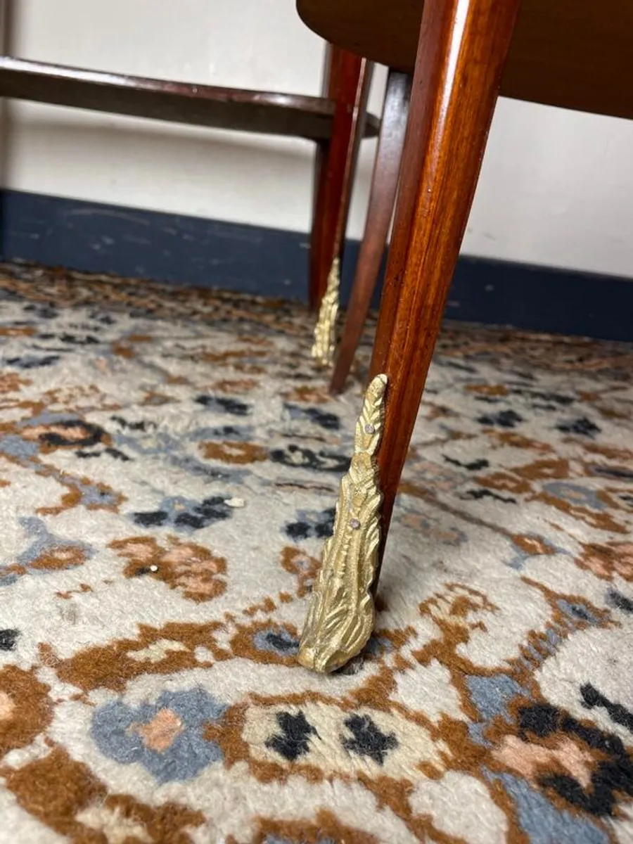 ON SALE ! WAS 495 NOW 395 ! A Lovely Kidney Shape Mahogany Veneer Nightstands / Bedside Lockers. - Image 3