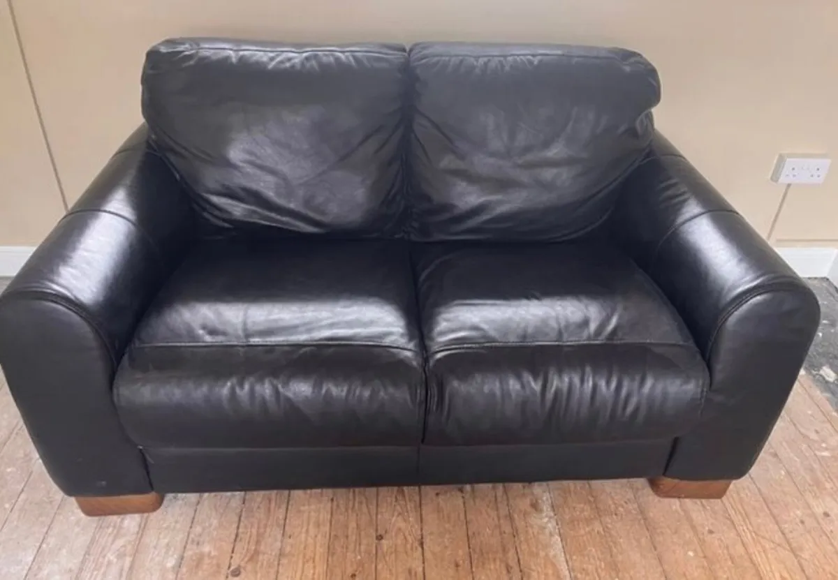 Two Seater Leather Sofa - Free - Image 2