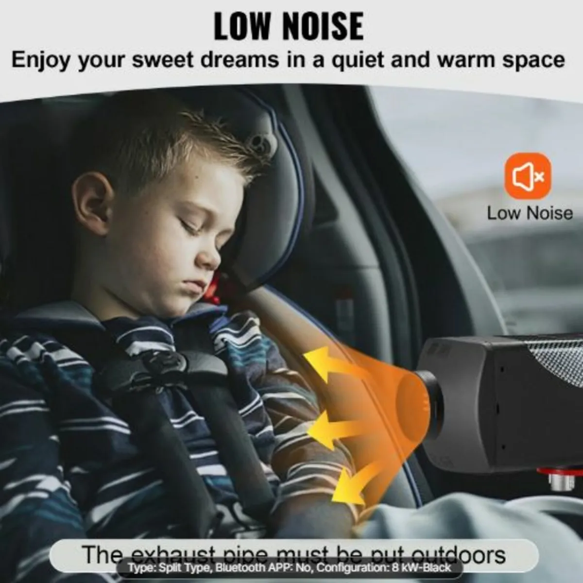 12V 8KW Diesel Air Heater with LCD Switch, Diesel - Image 4