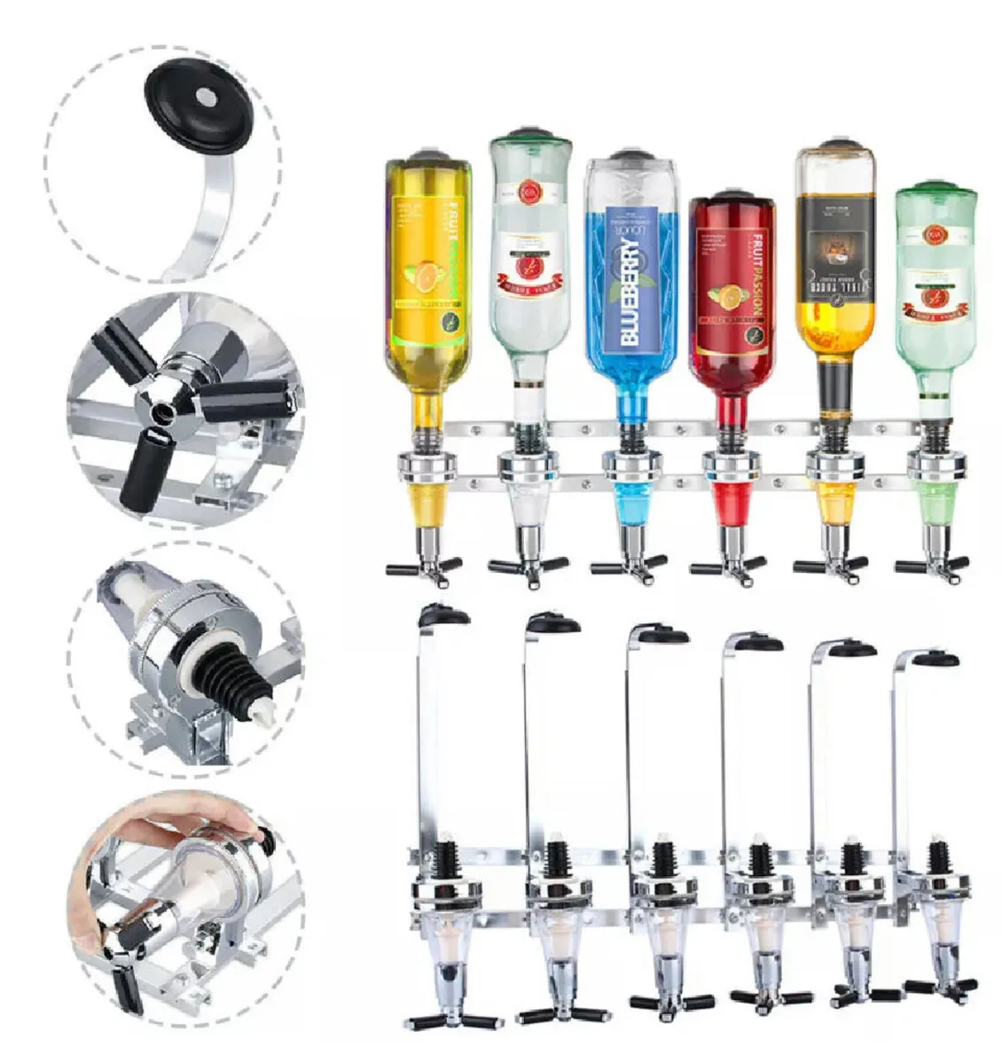 6 Bottle Wall Mounted Optic Dispenser NEW - Image 1