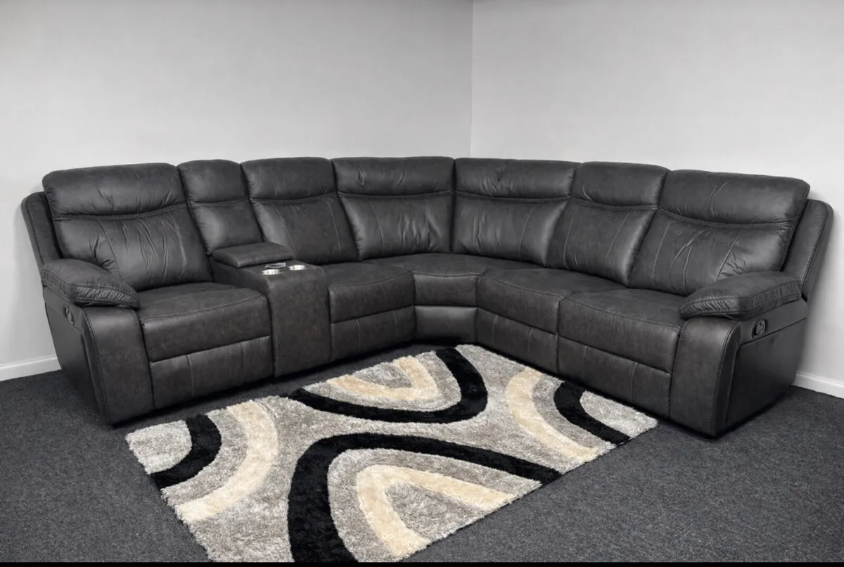 New Grey Recliner Corner Sofas - Image 1