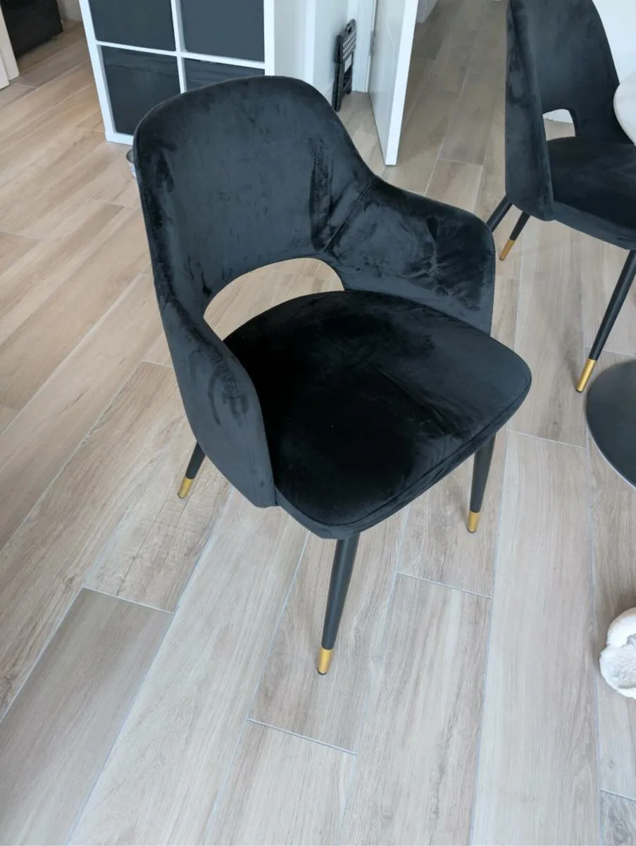 Marble Look Kitchen Table & Chairs - Image 4