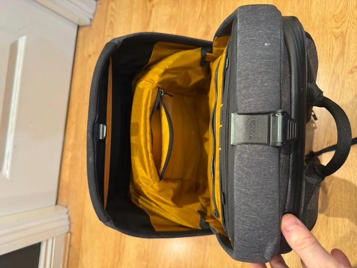 North Face Access 22L hard shell backpack in black - Image 4