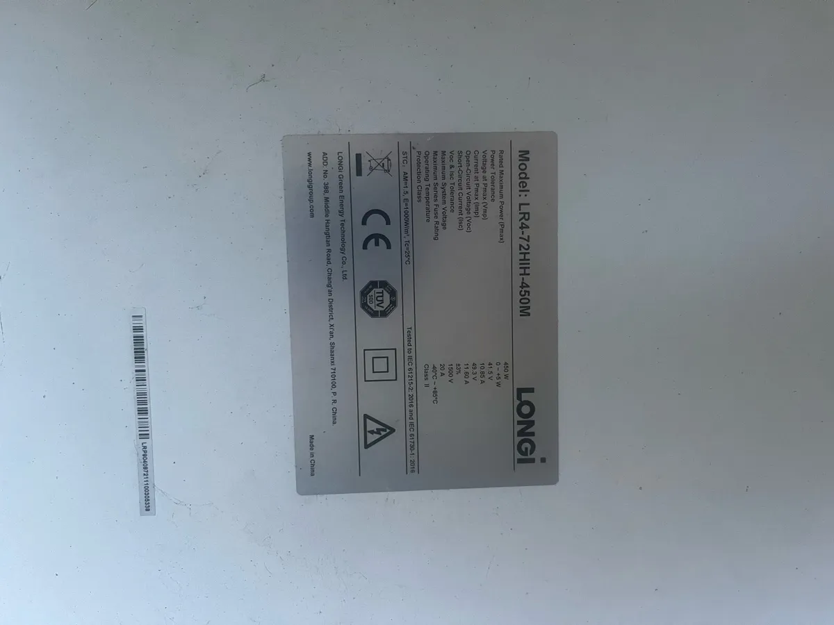Longi 450 watt solar panels - Image 2